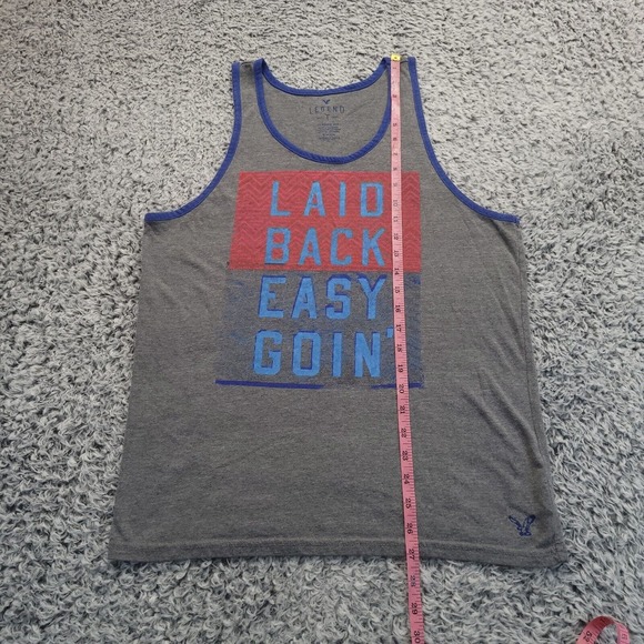 American Eagle Outfitters Shirt Men Small Gray Summer Preppy Normcore Tank Top - Picture 5 of 7